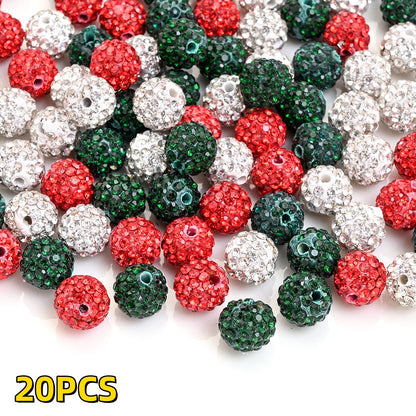 20pcs 10mm Christmas Halloween Resin Rhinestone Beads