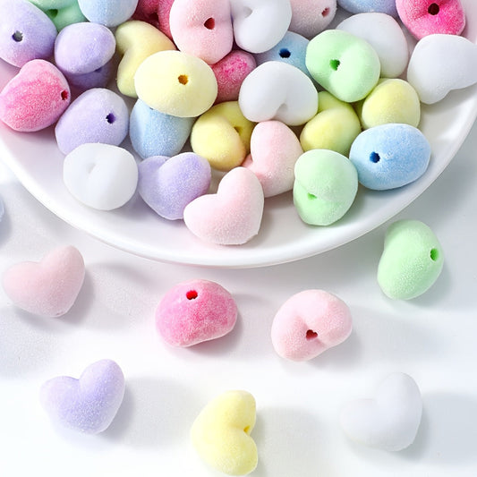 10PCS 14×18mm Colorful Love Acrylic Bead Set