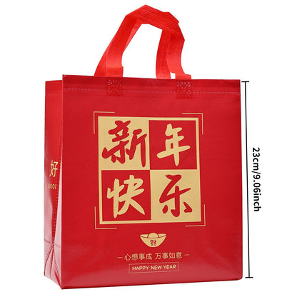 Red Non-Woven Tote Gift Bags