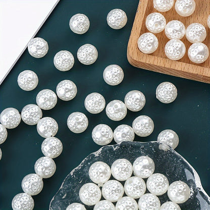 White Round Acrylic Beads
