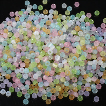 2000PCS 4mm Cat's Eye Round Glass Seed Beads