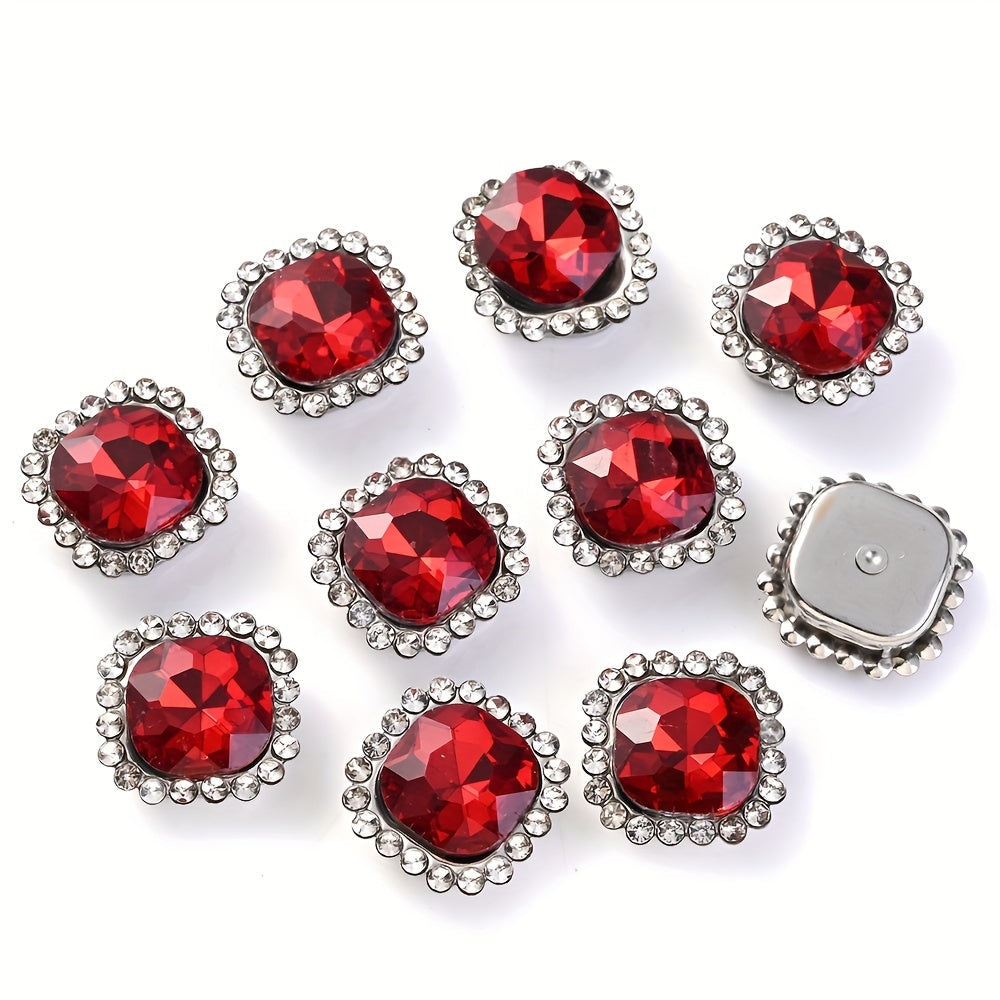 10PCS 14mm Sunflower Rhinestone & Pearl Flower Pendant Set