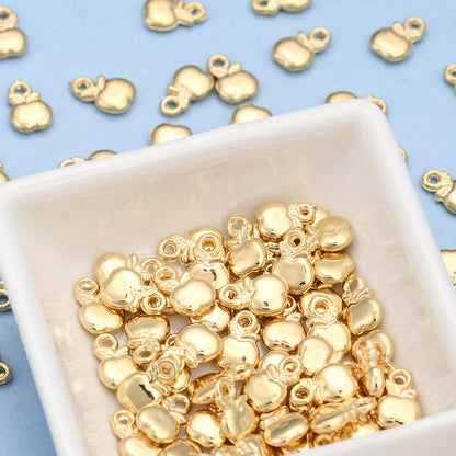 200pcs CCB Golden Apple Pendant Beads