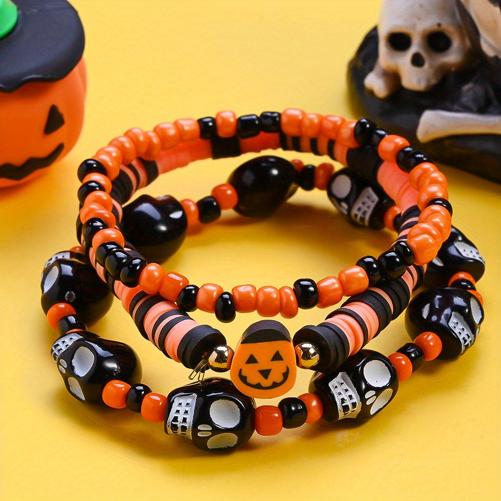 Halloween Beaded Bracelet Set