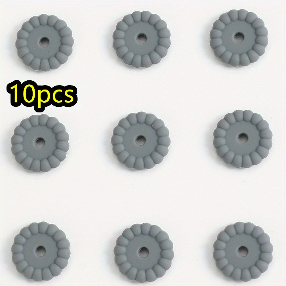 10pcs/set 12/15mm Round Silicone Beads