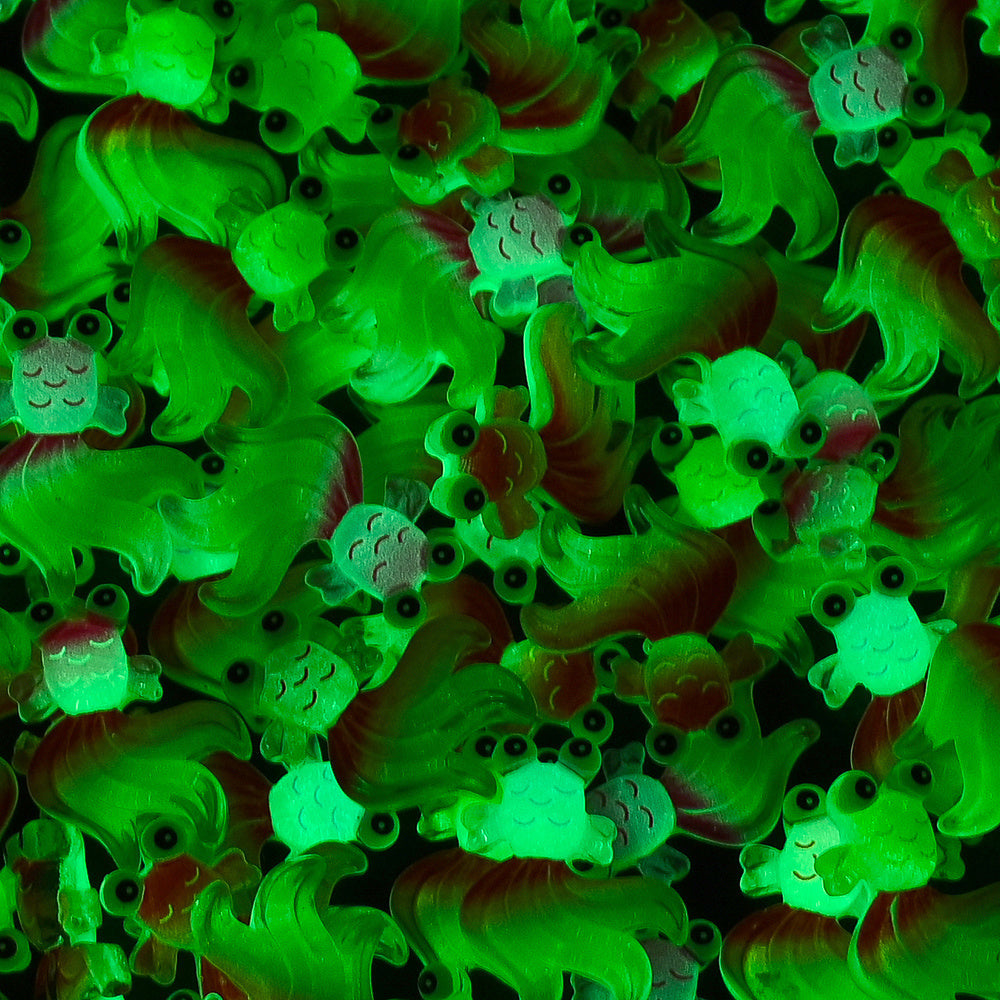 Luminous Goldfish Resin Patch Beads