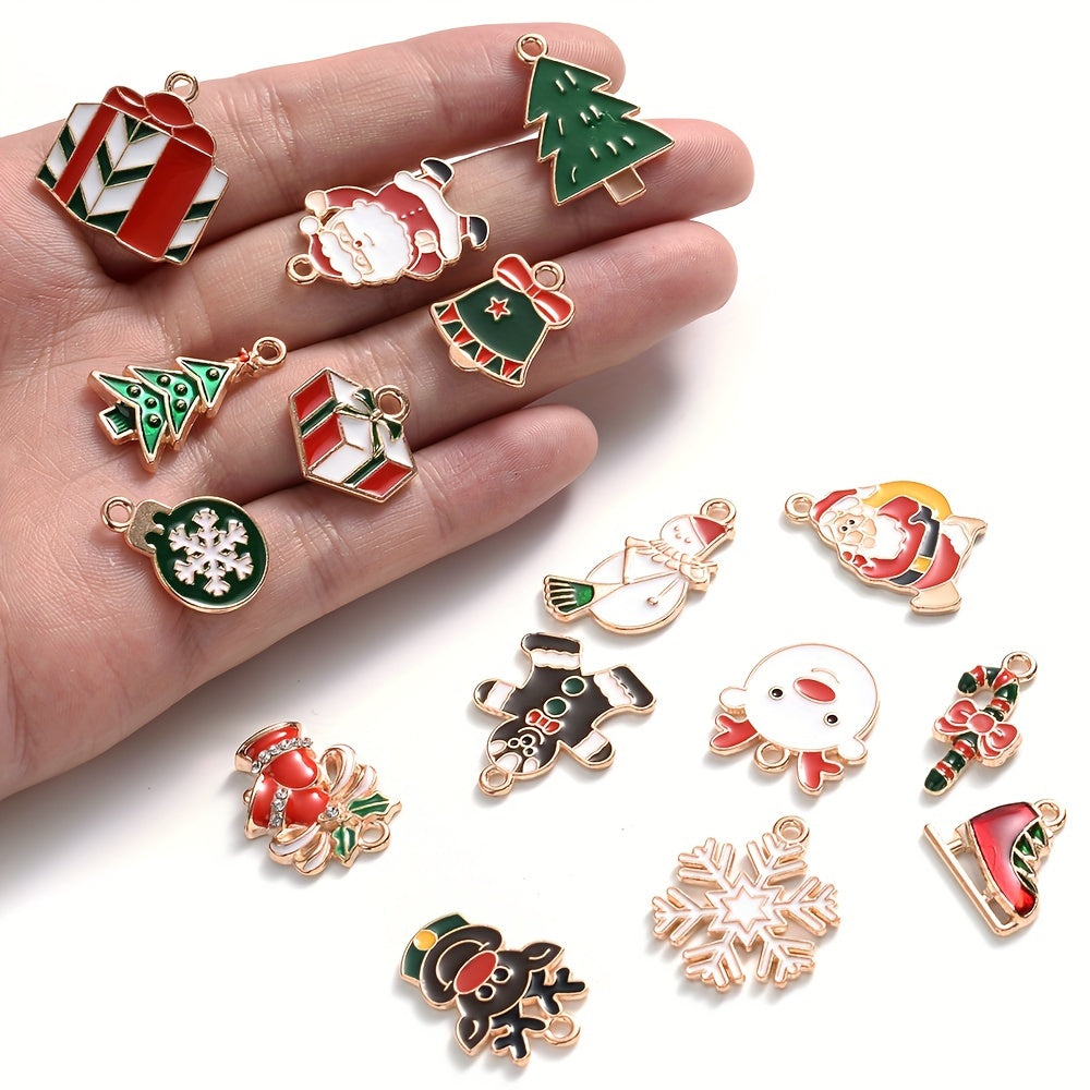 Mixed Metal Christmas Pendants