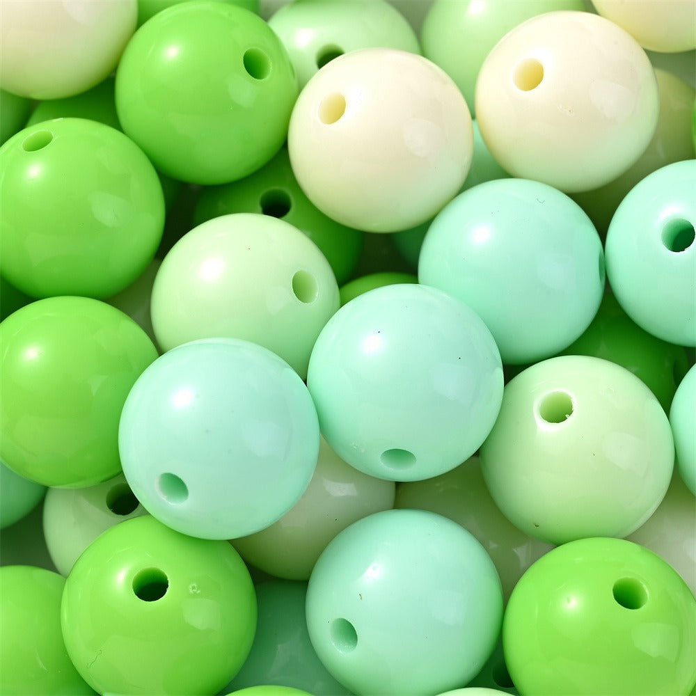 50pcs 16mm Vibrant Acrylic Round Spacer Beads
