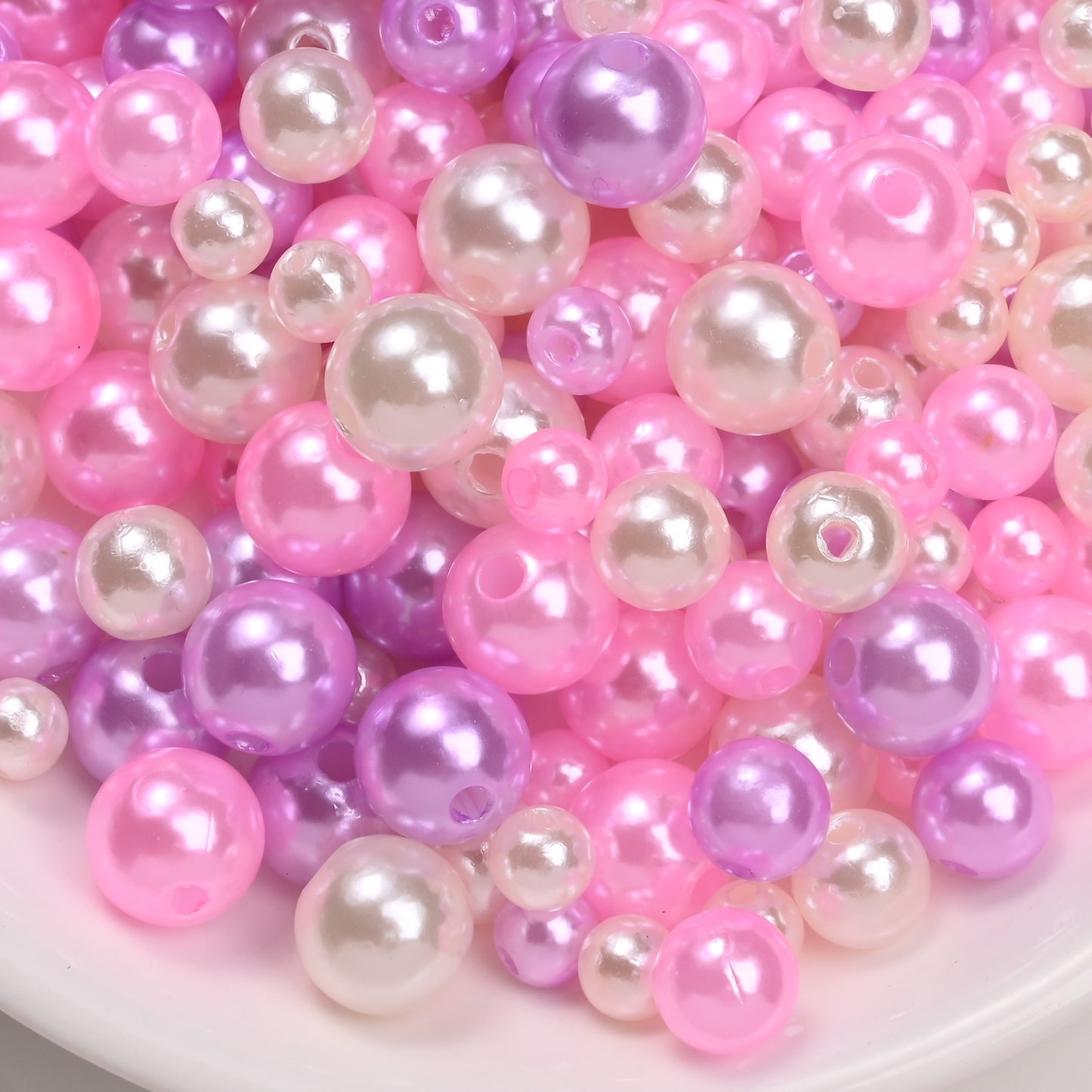 30g/bag 6/8/10mm Multicolor Imitation Pearl Acrylic Beads