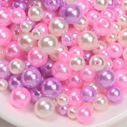 30g/bag 6/8/10mm Multicolor Imitation Pearl Acrylic Beads
