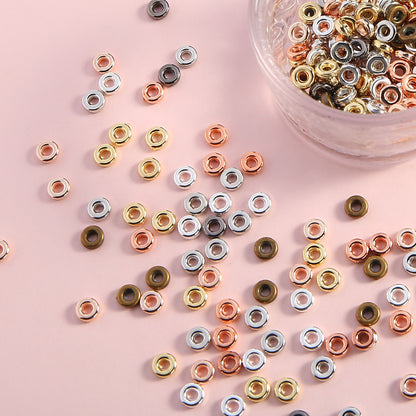 100pcs 6mm Golden & Silvery CCB Large Hole Beads