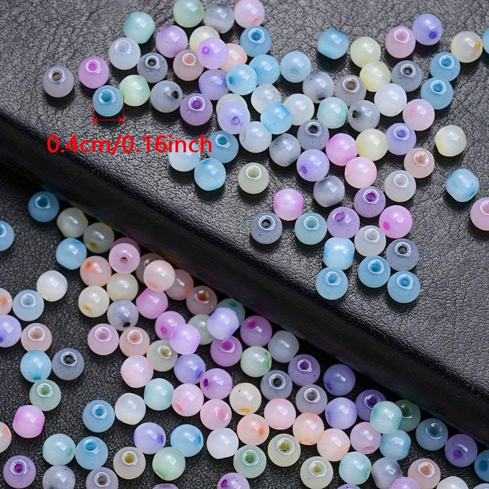Solid Color Cat's Eye Glass Spacer Beads