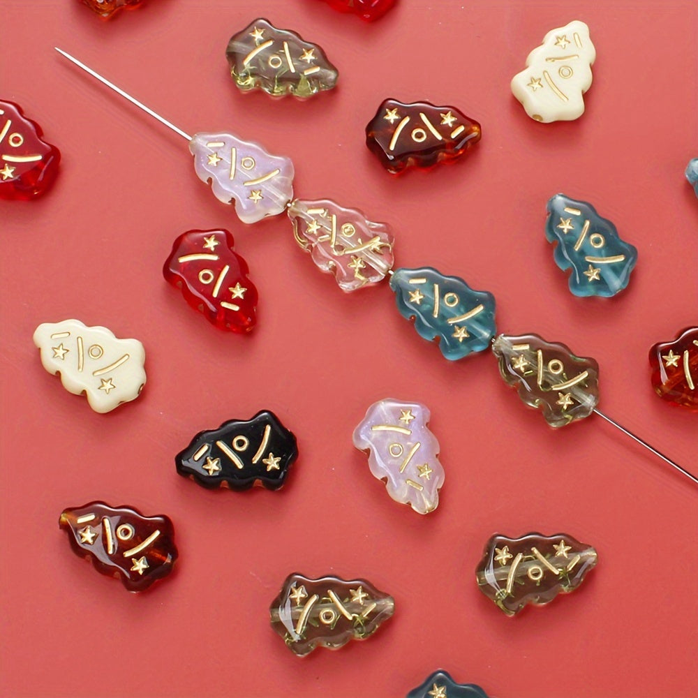 30pcs/set Shiny Christmas Tree Acrylic Beads