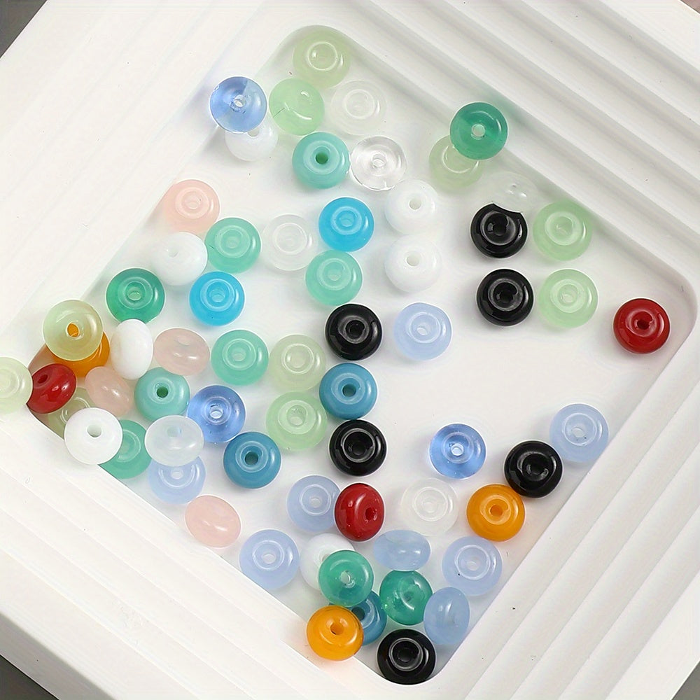 100pcs 3x6mm Multicolor Rondelle Glass Beads