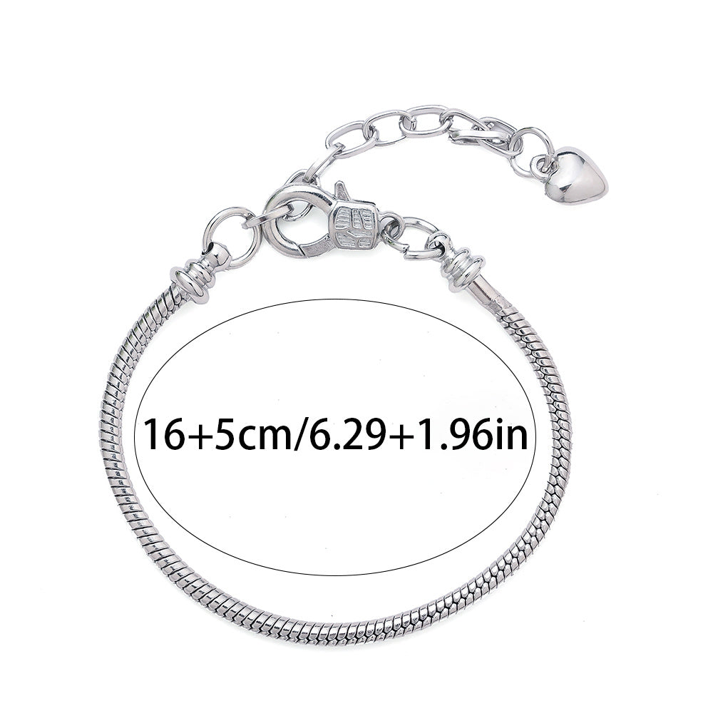 20PCS Snake Chain Charm Bracelet Set with Bracelet Tool