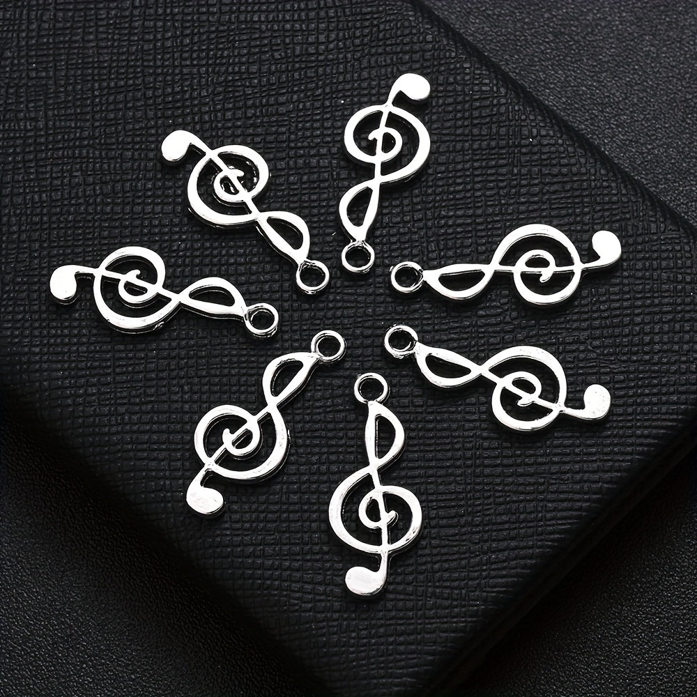 Silver Music Symbol Metal Pendant Charms