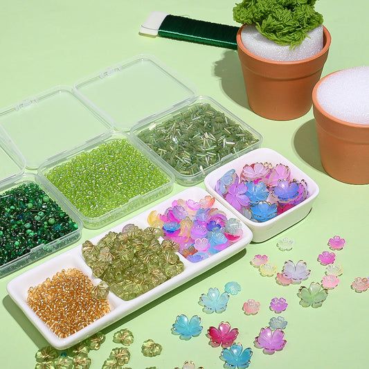 Green DIY Mini Potted Plant Bead Kit