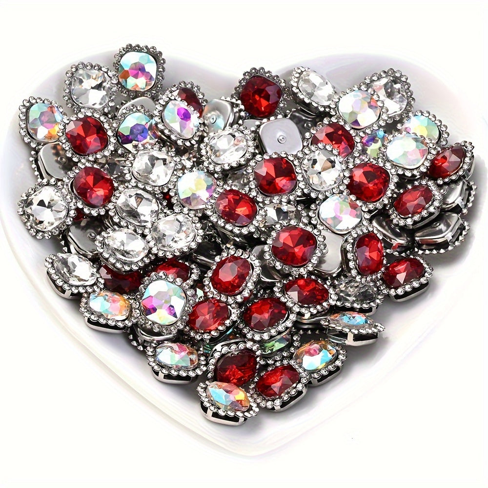 10PCS 14mm Sunflower Rhinestone & Pearl Flower Pendant Set