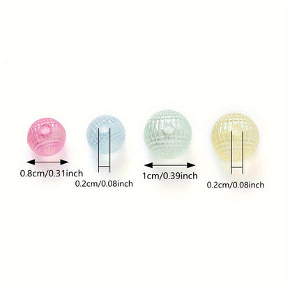 50-100pcs 8/10mm Acrylic Spacer Beads Loose Macarone Jewelry Beads