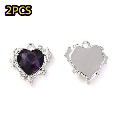 Heart Rhinestone Pendant Set