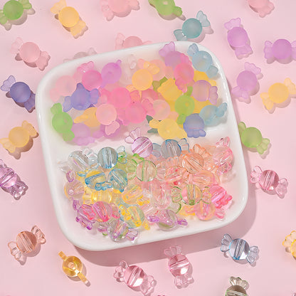 100pcs 8x17mm Candy-Shaped Acrylic Beads