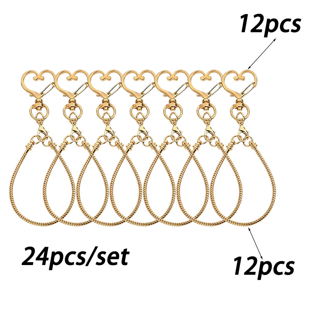 Blank Beadable Keychain Set