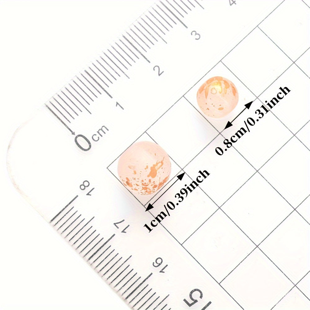 Transparent Matte Acrylic Round Beads