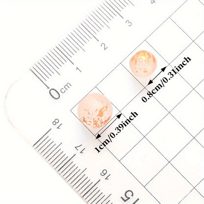 Transparent Matte Acrylic Round Beads