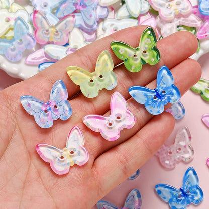 Spring Butterfly Print Sewing Buttons