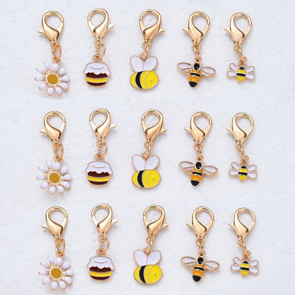 Summer Yellow Enamel Charm Set