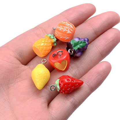 3D Fruit Resin Pendant Charms