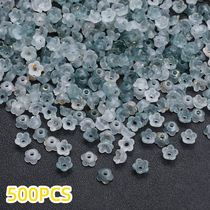500pcs 3x6mm Lily of the Valley Acrylic Flower Cap Beads