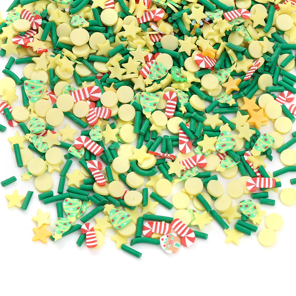 Christmas Polymer Clay Spacer Beads