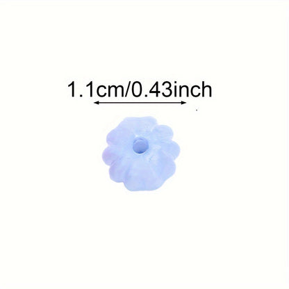 Fine Glitter Pumpkin Acrylic Spacer Beads