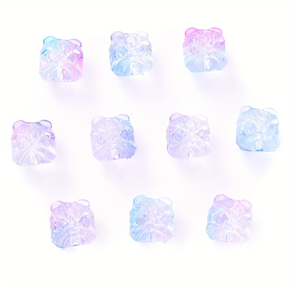Multi Color Lion Head Acrylic Beads