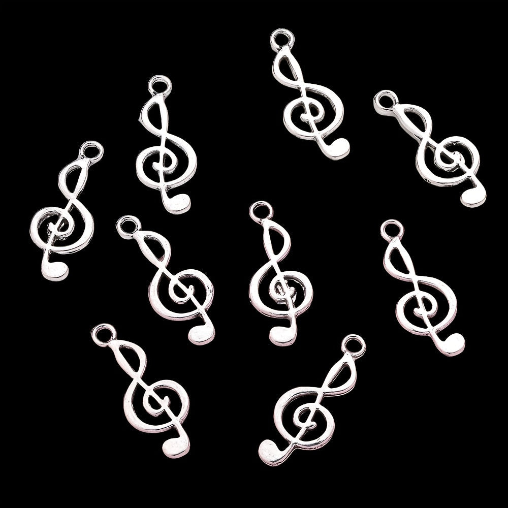 Silver Music Symbol Metal Pendant Charms
