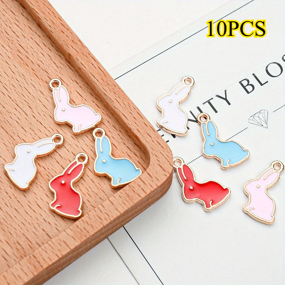 Easter Enamel Rabbit Pendants