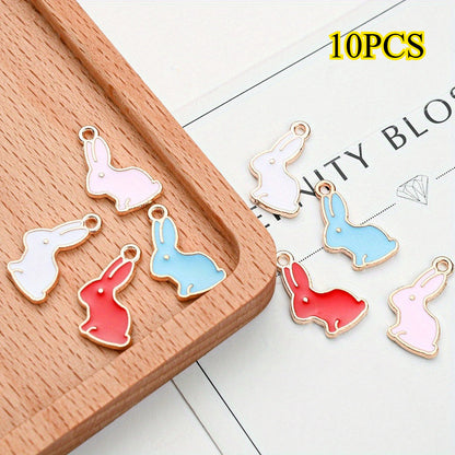 Easter Enamel Rabbit Pendants