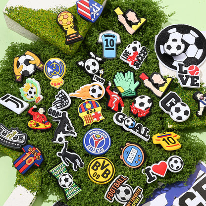 20/34-Piece PVC Soccer Shoe Charms