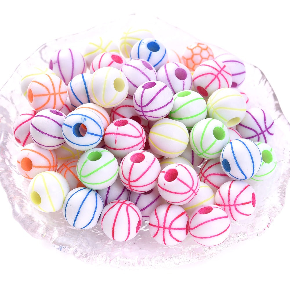 50pcs 39 Styles Mixed Sports Ball Beads
