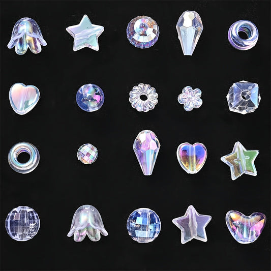 Irregular AB Translucent Acrylic Beads