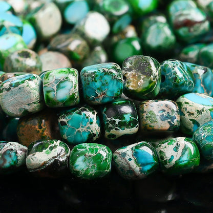 Dark Green Natural Stone Beads