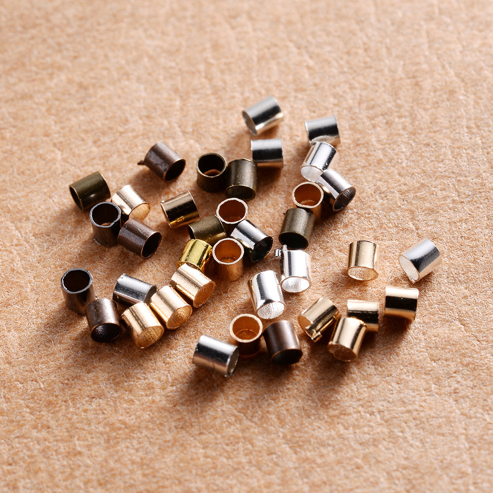500pcs 1.5/2.0mm Multicolor Tube Crimp Beads
