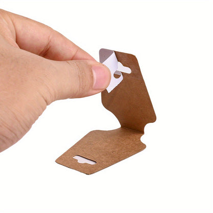 100-Piece Kraft Paper Jewelry Display Cards