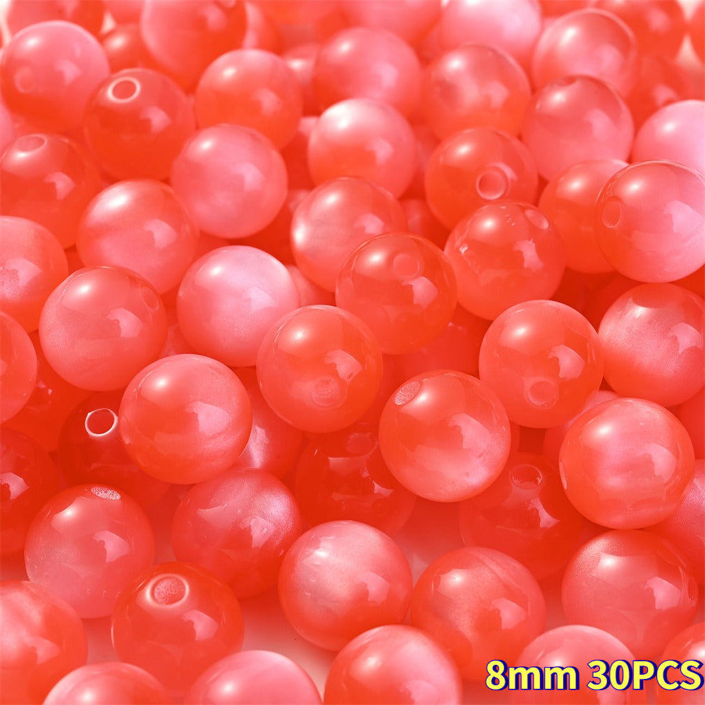 Cat Eye Resin Round Beads