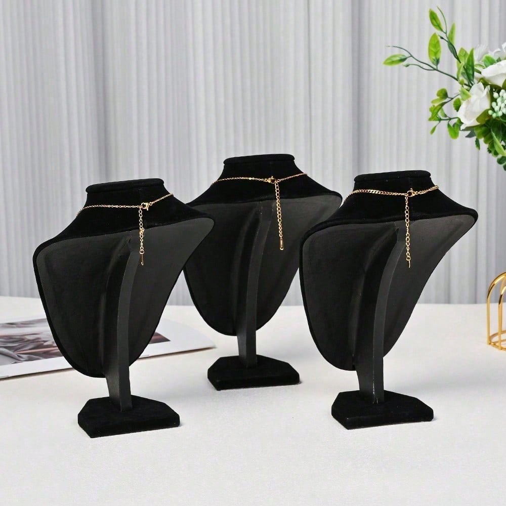 Black Velvet Necklace Display Stand