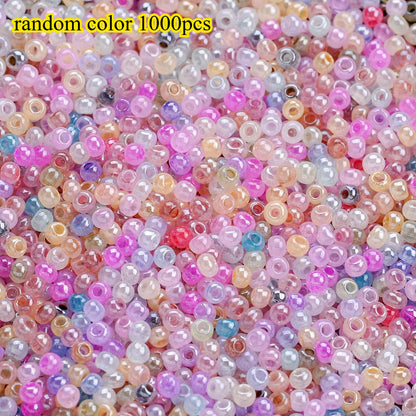 1000pcs 2mm Random Color Glass Seed Beads