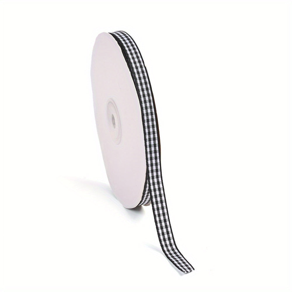 50 Yards/Roll 10 mm Christmas Plaid Satin Ribbon