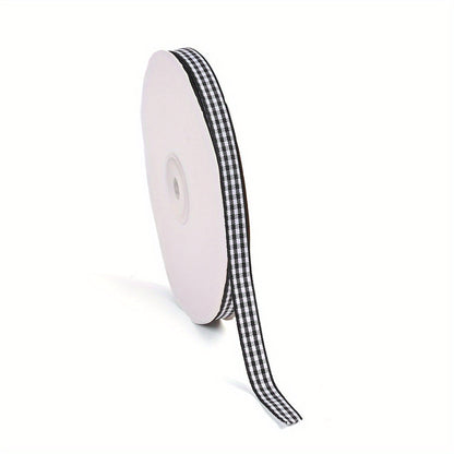 50 Yards/Roll 10 mm Christmas Plaid Satin Ribbon