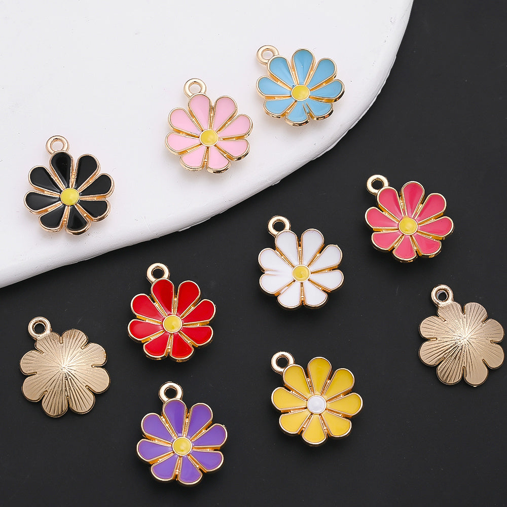 Colorful Daisy Flower Pendant Charms